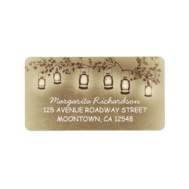 Gartenleuchten Vintage Rücksendeadressen-Aufkleber Adressaufkleber