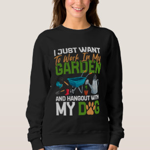 Gartenliebhaber Hundeliebhaber Garten Pflanzen Ent Sweatshirt