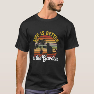 Gartenliebhaber Katzenliebhaber Gärtner Das Leben T-Shirt