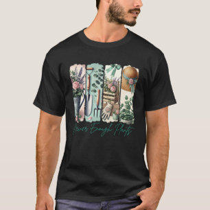 Gartenliebhaber-Pflanzenlady-Pinselstrich-Niemals- T-Shirt