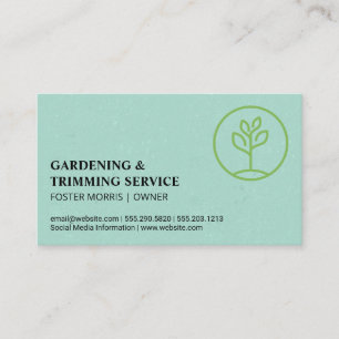 Gartenlogo Sprießende Pflanze Visitenkarte