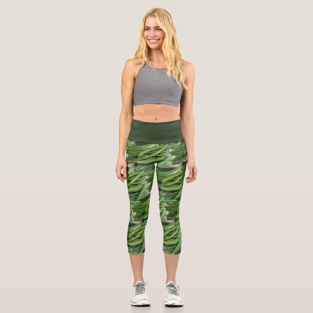 Gartenmädchen Grüne Beere Gemüsepflanze Capri Leggings (Vorderseite)