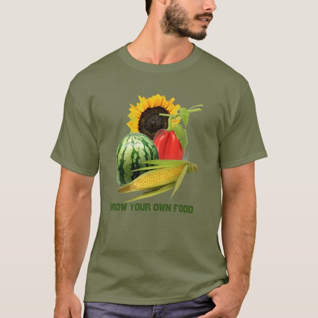 Gartenmädchen Nahrungsmittel / Gemüseobst T-Shirt (Vorderseite)