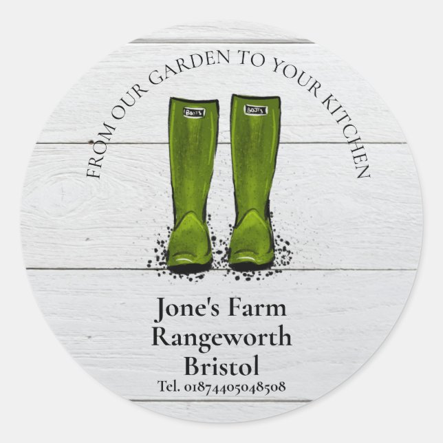 Gartenmarkt produziert Kartoffelkartons Runder Aufkleber (Vorderseite)