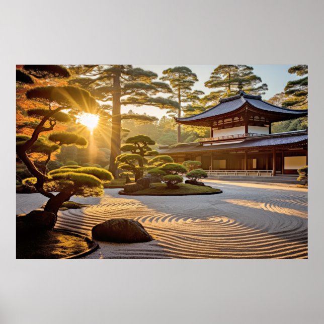 Gartenmeditation Ruhe und Frieden Poster (Vorne)