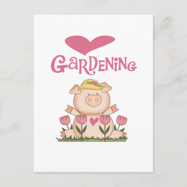 Gartenmöbel für Schweine und Lieben Postkarte (Vorderseite)