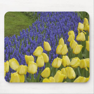 Gartenmuster aus Traubenhyazinthenblüten und Mousepad