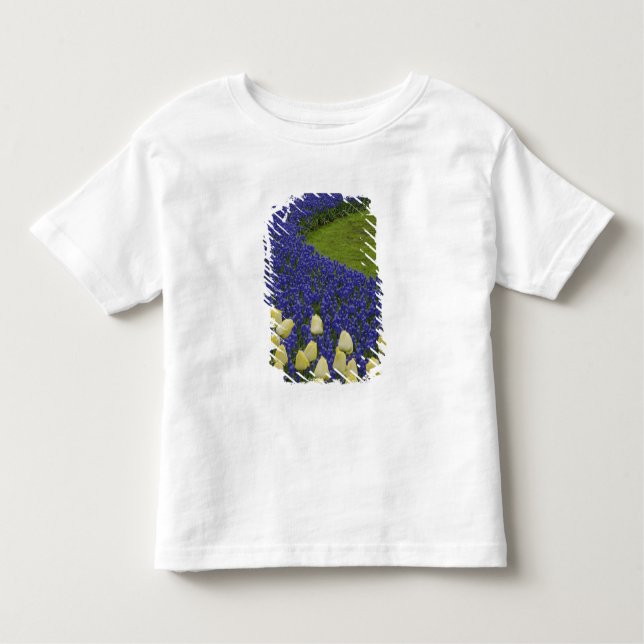 Gartenmuster von Blume und 2 Kleinkind T-shirt (Vorderseite)