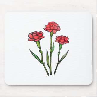 Gartennelken-Aquarellmalerei Mousepad