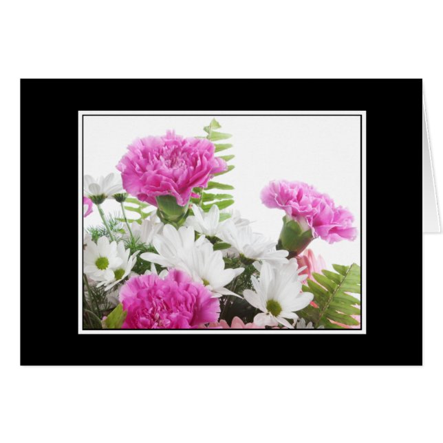 Gartennelken und Gänseblümchen (Vorderseite (Horizontal))