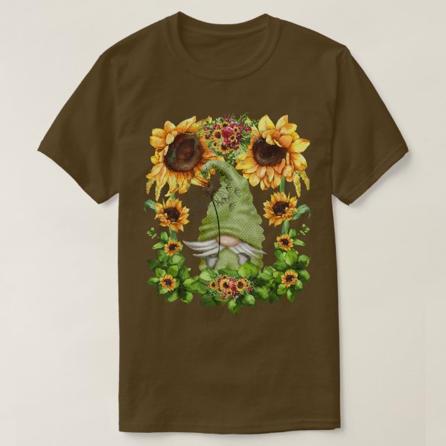GartenNomaden für Frauen mit Sonnenblumen Niedlich T-Shirt (Design vorne)