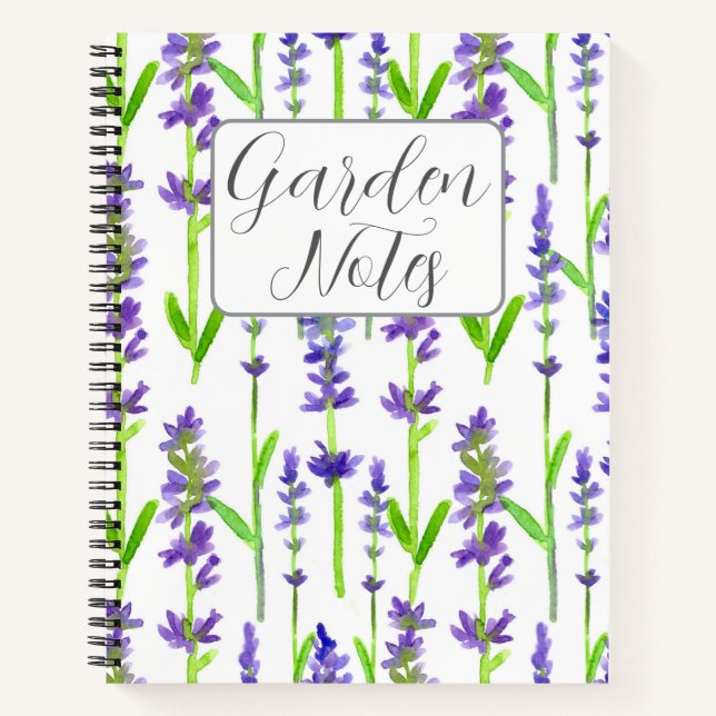 Gartennotizbuch Planer Logbuch Lavendel Notizbuch (Vorderseite)