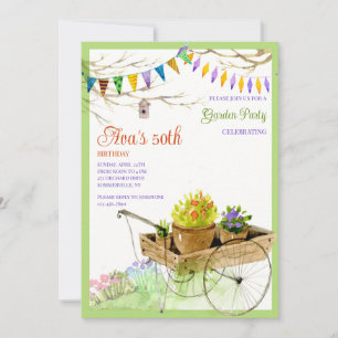 Gartenparty Aquarell Einladung