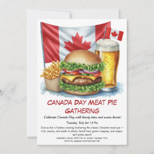 Gartenparty mit Burgern & Bier Canada Day Einladung