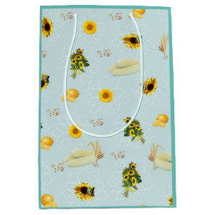 Gartenparty-Wiederholungsdesign Mittlere Geschenktüte