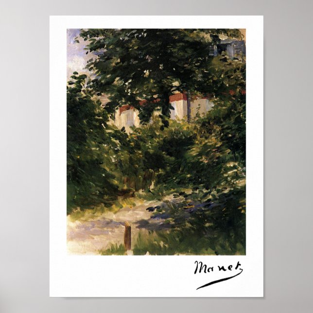 Gartenpfad von Edouard Manet in Rueil Poster (Vorne)