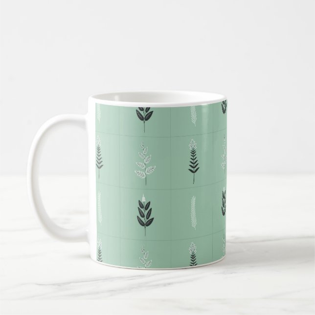 Gartenpflanzen Muster Kaffeetasse (Links)