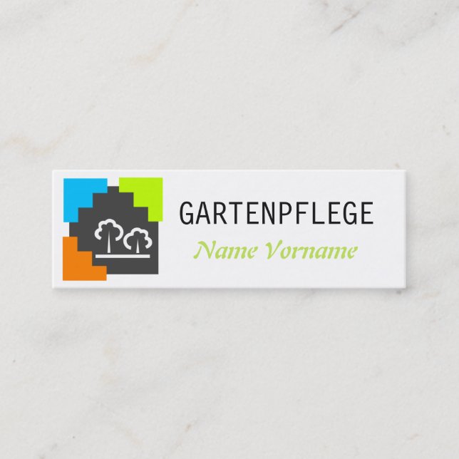 gartenpflege mini visitenkarte (Vorderseite)