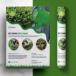 Gartenpflege-Service Flyer Vorlage