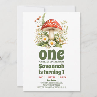 Gartenpilz 1. Geburtstagsfeier Einladung