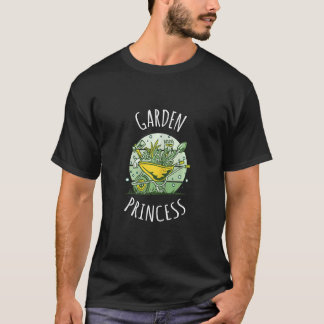 Gartenprinzessin Damen Schrebergarten Gemüsegarten T-Shirt