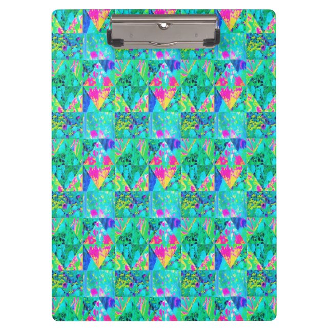 Gartenquiltmalerei mit Hydrangea und Blues Klemmbrett (Vorderseite)