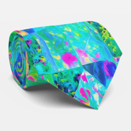 Gartenquiltmalerei mit Hydrangea und Blues Krawatte