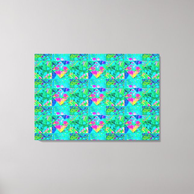 Gartenquiltmalerei mit Hydrangea und Blues Leinwanddruck (Vorderseite)