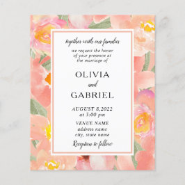 Gartenrosa Aquarellfarben Blume Moderne schicke Ho Flyer