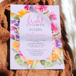 Gartenrosa Blumenschrift Aquarellschrift Brautpart Einladung