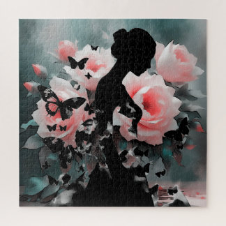 Gartenrosen Ballerina & Schmetterlinge Ätherische Puzzle