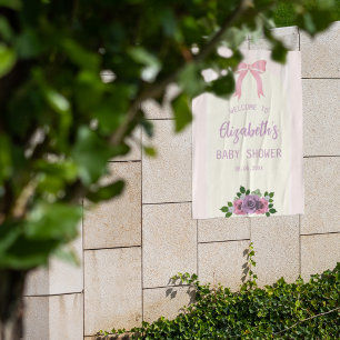 Gartenrosen Pink Baby Shower Poster