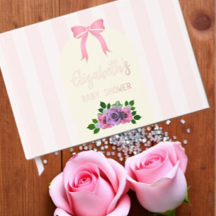 Gartenrosen Rosa Babyparty Gästebuch