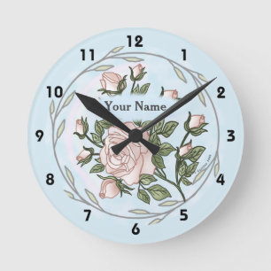 Gartenrosen-Uhr Runde Wanduhr
