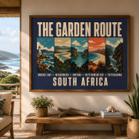 Gartenroute Südafrika Illustration Vintage