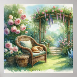 Gartenrückgang Landschaft 1 Poster