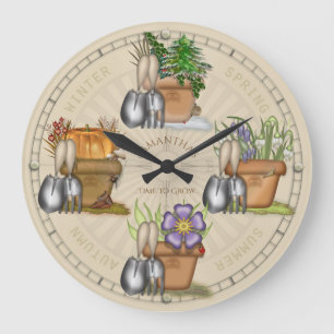 Gartensaison Große Wanduhr