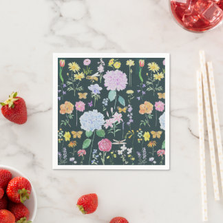 Gartensammlung Blume Ölgemälde 2 Serviette