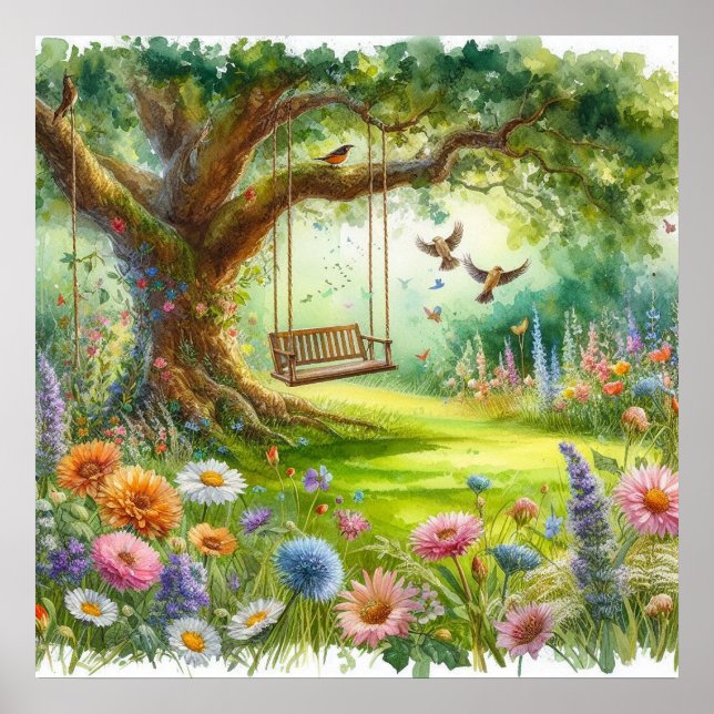 Gartenschaukellandschaft 2 poster (Vorne)