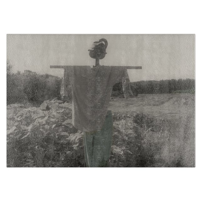 Gartenschmuck in Schwarz-Weiß Schneidebrett (Vorderseite)