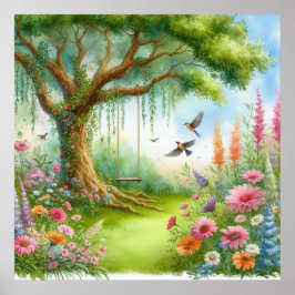 Gartenschwingenlandschaft 3 poster