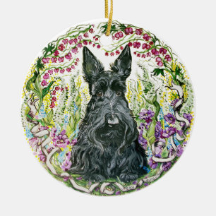 Gartenscottie-Verzierung Keramikornament