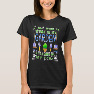 Gartenshirt Hunde Liebhaber Gärtner Garten Haustie T-Shirt