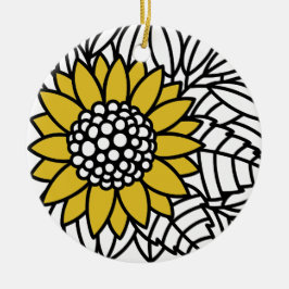 GARTENSonnenblume Keramik Ornament