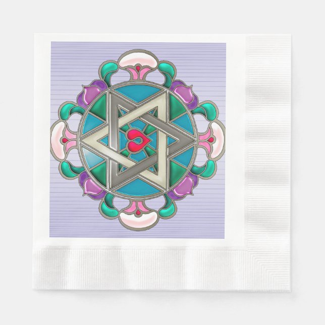 Gartenstern Serviette (Vorderseite)