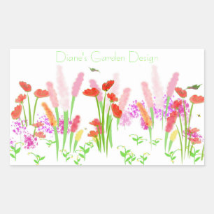 Gartensticker Rechteckiger Aufkleber