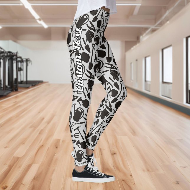 Gartensymbole Silhouetten Muster Leggings (Von Creator hochgeladen)