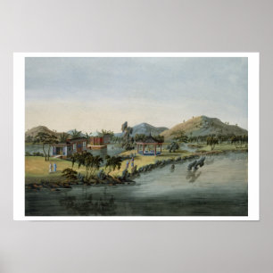 Gartenszene, c.1820-40 (mit Papier) Poster