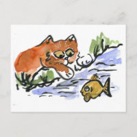 Gartenteich und kurioses Kitten