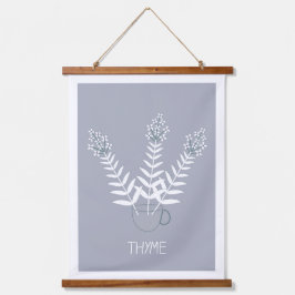 Gartenthymikposter Wandteppich Mit Holzrahmen